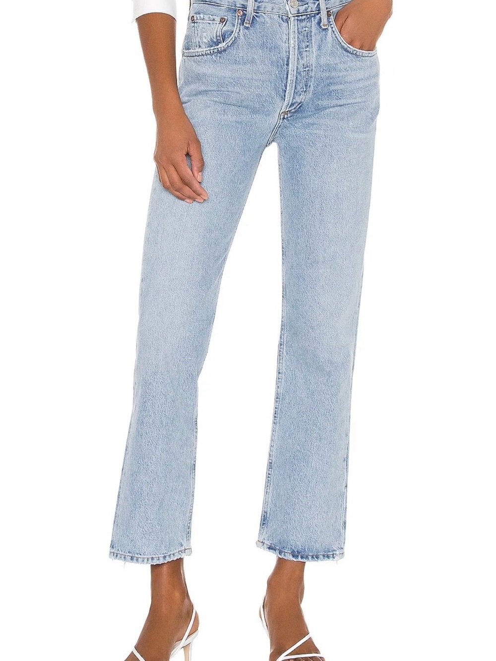 Agolde Light Blue Straight-Leg Jeans